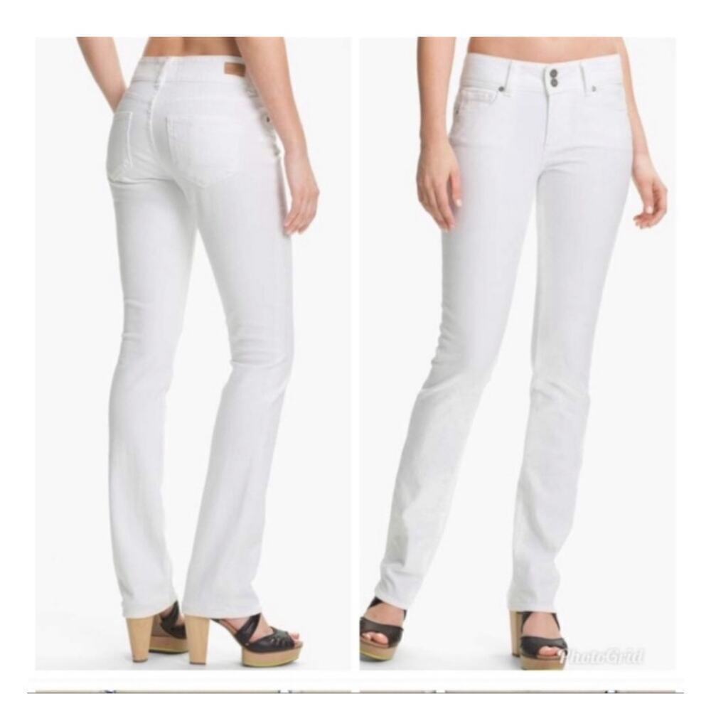 PAIGE Hidden Hills Straight Jeans White Size 30